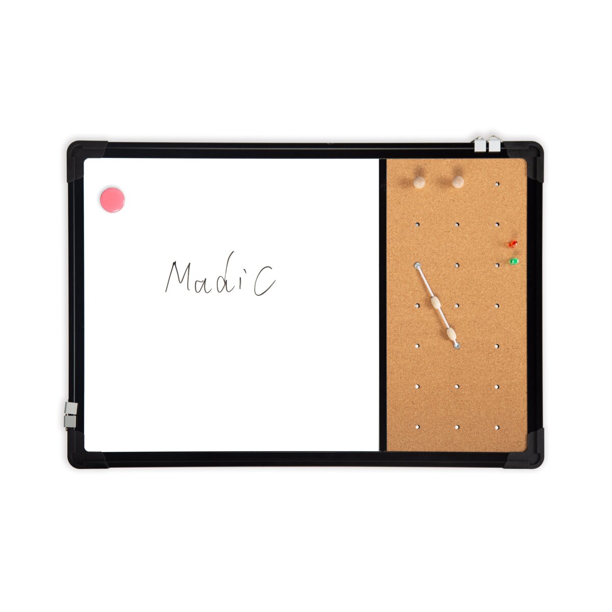 M19軟木結(jié)合白板 雙向掛鉤軟木裝飾告示板